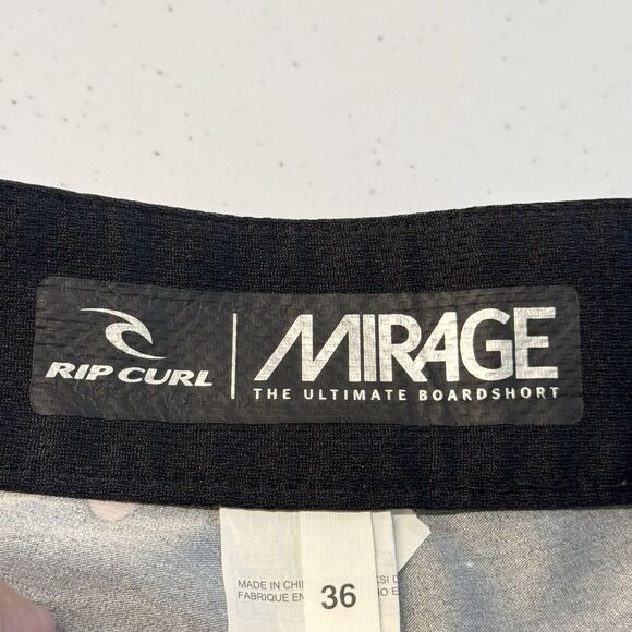 RIP CURL Sz 36 Mens Mirage Connor Flyer 19" Board Shorts Swim Trunks Floral - Picture 9 of 11